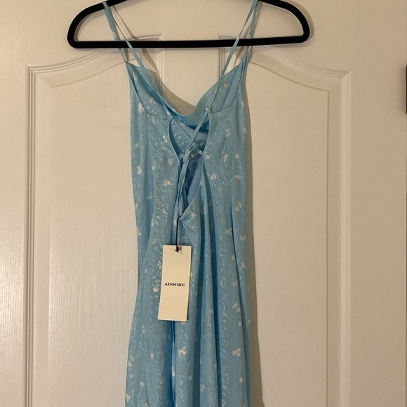 NWT Adoore Verona Dress Pool Blue Strappy Open Back Midi Dress Size 34 - US 4 - Picture 8 of 16